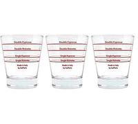 ITALPARTS 3 Bicchieri per Caffè Espresso Shot Glass, Misurini Dosatori (3 PEZZI) Accessori di Alta Qualità per Macchine Caffè Professionali