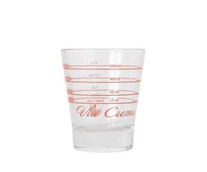 ITALPARTS VIA CREMA [1 pezzo] bicchiere per caffè espresso (1) bicchiere per caffè shot, misurino barista