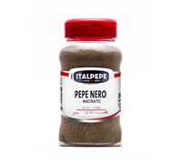 Italpepe, Pepe Nero Macinato, Ideale per Dare una Nota Leggermente Piccante ai Tuoi Piatti, Ottimi per Piatti a Base di Salumi e Salsicce, Brodi e Minestre, Confezione 270 gr