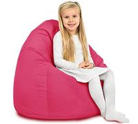 Italpouf Poltrona Sacco L Bambini, Interno, Velluto, Riempimento Perle Polistirolo, Sfoderabile, Lavabile in Lavatrice, Certificato, Rosa, 90x77 cm