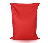 Italpouf Pouf Sacco Cuscino XL, Interno ed Esterno, Adulti e Bambini, Riempimento Perle Polistirolo, Sfoderabile, Impermeabile, Lavabile, Rosso, 135x98 cm