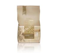 Italwax White Chocolate - 1kg Perline di cera a caldo per la depilazione senza strisce - Formula naturale per tutti i tipi di pelle - Aromatizzato vaniglia - Raccomandato per area bikini e ascelle