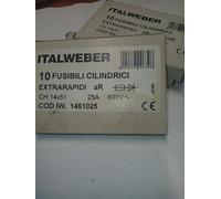 ITALWEBER 1461025 KIT 3PZ FUSIBILE EXRARAPIDO aR 14X51 25 A 690VAC CH14 NUOVO