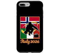 Italy 2026 Curling Norway and Italy Flag 2026 Winter Sports Custodia per iPhone 7 Plus/8 Plus