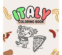 ITALY Easy Coloring Book for Kids and Adults. Learn Italian facts whit coloring pages.