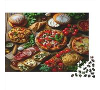 Italy Food 1000 Pieces Puzzle Per Adulti Pizza Pasta Riduzione Dello Stress Per Lei O Lui Collezione Challenge Qualità Premium Multicolore Facile Da Comporre 1000pcs (75x50cm)