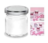 ITALY GLASS 120 Barattoli vasetti Vetro Monodose Mignon 40 ml con Tappo Argento per Miele Peperoncino Pesto Conserve Chutney