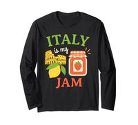 Italy Is My Jam Italia È La Mia Marmellata Divertente retrò Maglia a Manica