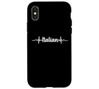Italy: Language Fans & Speakers Italian Heartbeat Custodia per iPhone X/XS