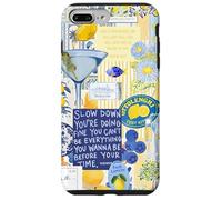 Italy Lemon Positano Capri Summer Art Collage Custodia per iPhone 7 Plus/8 Plus