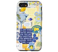 Italy Lemon Positano Capri Summer Art Collage Custodia per iPhone SE (2020) / 7/8