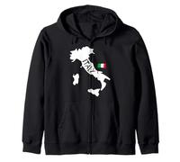 Italy Map Graphic Tees - Novelty T-Shirts & Cool Designs Felpa con Cappuccio