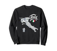 Italy Map Graphic Tees - Novelty Tee Shirts & Cool Designs Felpa