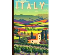 Italy: Vintage Travel Journal, Notebook, Diary for Home, School, Work or Italian Adventures | 110 Ruled Pages