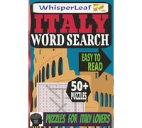 ITALY Word Search Book: Puzzles for Kids, Adults and Seniors / Brain Games about Italy, Italian Culture, Italian Food and More / Gift for Holiday, ... / 6x9 Inches / 500+ Words / Stress Relief
