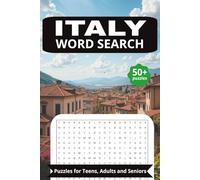 Italy Word Search Puzzle Book: Word Search Book for Adults, Seniors and Teens | 6x9 inches, 110 pages | 50+ Puzzles ... Gift for Vacations, Holidays and Free Times