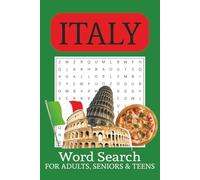 Italy Word Search Puzzle Book: Word Searches with Easy-to-Read Print about Italy, Italian Cities, Culture, Food, Landmarks, and More | 6x9 inches, 110 ... Gift for Vacations, Holidays and Free Times