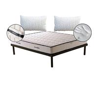 ITALYMATERASSI, Materasso piazza e mezza 130x200 MEMORY SEMIRIGIDO | Materasso ORTOPEDICO contro dolori alla schiena, adatto x ogni rete+2 cuscini PROMO | Materasso H19.5 tessuto Traspirante, SPORT