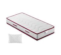 ITALYMATERASSI Materasso Singolo MEMNATURE 90x195 cm in Memory Foam con 1 Cuscino, Alto 20 cm, Antiacaro e Antibatterico, Dispositivo Medico Detraibile, Made in Italy