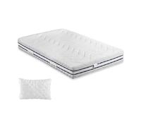 ITALYMATERASSI Materasso Una Piazza e Mezza MED 3.1 120x195 cm in Memory Foam e Molle Insacchettate con 1 Cuscino, Alto 24 cm, Dispositivo Medico Detraibile, Made in Italy