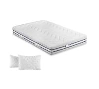 ITALYMATERASSI Materasso Una Piazza e Mezza MED 3.1 140x200 cm in Memory Foam e Molle Insacchettate con 2 Cuscini, Alto 24 cm, Dispositivo Medico Detraibile, Made in Italy
