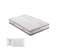 ITALYMATERASSI Materasso Una Piazza e Mezza MEMNATURE 130x195 cm in Memory Foam con 2 Cuscini, Alto 20 cm, Antiacaro e Antibatterico, Dispositivo Medico Detraibile, Made in Italy