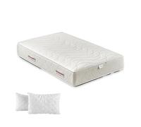 ITALYMATERASSI Materasso Una Piazza e Mezza MEMNATURE Sfoderabile 145x200 cm in Memory Foam con 2 Cuscini, Alto 20 cm, Antiacaro e Antibatterico, Dispositivo Medico Detraibile, Made in Italy