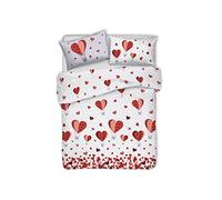 ITALYSWEETHOME TRAPUNTINO ESTIVO 100 GR COTONE MONGOLFIERA CUORE ROSSO PENSIERI DELICATI MADE IN ITALY (Matrimoniale)