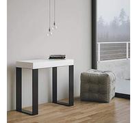 itamoby Consolle Allungabile in Legno e Ferro H77x40x90/300cm Tecno Bianco Frassino Classica