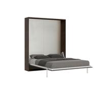 Letto a scomparsa Kentaro matrimoniale c Chiuso Occupa solo 39 cm di profondità, Dimensioni chiuso 174x39xh210 cm struttura in legno colore Noce noce