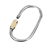 Itanium - Moschettone portachiavi con chiusura a vite, clip per arrampicata, a sgancio rapido, resistente, moschettone di bloccaggio, portachiavi sicuro per escursionismo, campeggio, viaggi