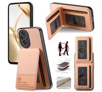 iTape Custodia per telefono in twill per Honor 200, Soft Touch 2 in 1, RFID, portafoglio con slot per carte di credito, antiurto e a prova di caduta, rosa
