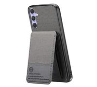 iTape Custodia per telefono in twill per Samsung Galaxy S25+, Soft Touch 2 in 1, RFID, portafoglio con slot per carte di credito, antiurto e a prova di caduta, grigio