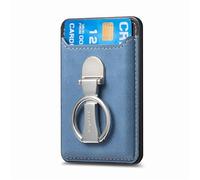 iTape Porta carte di credito in pelle minimalista adesivo per telefono, ultra sottile, custodia rigida adesiva, porta carte d'identità e carte di credito a 360°, compatibile con smartphone