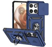 iTape Supporto magnetico per auto 2 in 1 Custodia per telefono per Motorola Edge (2025) 5G, custodia protettiva di grado militare, custodia per telefono integrata con anello rotante a 360° fibbia