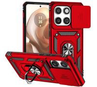 iTape Supporto magnetico per auto 2 in 1 Custodia per telefono per Motorola Edge (2025) 5G, custodia protettiva di grado militare, custodia per telefono integrata con anello rotante a 360° fibbia