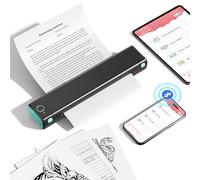 Itari M08F Stampante Portatile,Stampante Termica Supporto A4, Mini Stampante Portatile, Stampa Mobile Senza Internet e Inchiostro, Stampante Termica Portatile Compatibile con Telefoni e Laptop