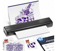 Itari Stampante Tattoo, Stampante Stencil Tattoo Compatibile con Phone e Tablet, Macchine da Stampa per Artisti e Principianti con 10 Fogli di Carta Accessori per Tatuaggi, Nero