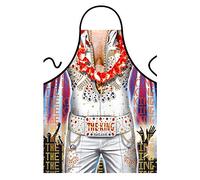 ITATI Grembiule sexy per barbecue, grembiule da cucina, antimacchia, da uomo, modello Elvis Presley, misure 75 x 58 cm