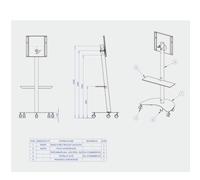 GYRO TROLLEY PER SAMSUNG FLIP 2 VESA 400?400 STAFFA MONITOR PAVIMEN