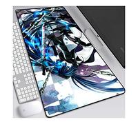 ITBT Black Rock Shooter Anime Extended XXL Mousepad, Tappetino per Mouse Speed Gaming, 800x300mm Tappetino Anime Grande con Base in Gomma Antiscivolo, Bordi cuciti 3mm, per PC, A