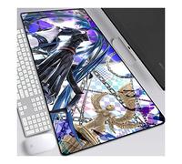 ITBT Black Rock Shooter Anime Extended XXL Mousepad, Tappetino per Mouse Speed Gaming, 800x300mm Tappetino Anime Grande con Base in Gomma Antiscivolo, Bordi cuciti 3mm, per PC, C