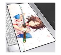 ITBT Kara No Kyoukai 800x 300mm Tappetino Mouse，Speed Gaming Mousepad， XXL Tappetino per Mouse, 3mm Mouse Pad Antiscivolo Fondo in Gomma con Bordi Cuciti, D