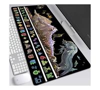 ITBT Monster Hunter Tappetino Mouse Gaming 700x 300mm XL per Mouse e PC, 3mm Mouse Pad Antiscivolo Fondo in Gomma con Bordi Cuciti,G