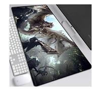 ITBT Monster Hunter Tappetino Mouse Gaming, Grande Anime Mouse Pad XXL 800x300mm Confortevole, Lavabile, 3mm Antiscivolo Tappetino Scrivania Supporto per Ufficio Computer, Adatto per Computer e PC, G