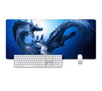 ITBT Monster Hunter Tappetino Mouse Gaming, Grande Anime Mouse Pad XXL 900x400mm Confortevole, Lavabile, 3mm Antiscivolo Tappetino Scrivania Supporto per Ufficio Computer, Adatto per Computer e PC, D