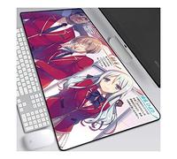 ITBT Mousepad Anime Extended XXL con supremazia di Potenza, Tappetino Mouse per Gioco di velocità, Tappetino Anime Grande 800x300mm con Base in Gomma Antiscivolo, Bordi cuciti 3mm, per PC, E