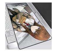 ITBT Steins Gate Tappetino Mouse Gaming 900x 400mm XXL per Mouse e PC, 3mm Mouse Pad Antiscivolo Fondo in Gomma con Bordi Cuciti, G