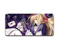 ITBT Tappetino Mouse Violet Evergarden Tappetino per XXL Mouse da Gioco - Gaming Mousepad Extra Grande 900 x 400mm - Pad 3mm con Base in Gomma Antiscivolo - Spessore 3mm Anime Tappetino Mouse, V