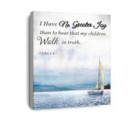 ITCLEYMDZV 3 John 1 4 Canvas Wall-Art Inspirational Print I Have No Greater Joy for Gift and Home Decoration(Unframed,16x24inch(40x60cm))